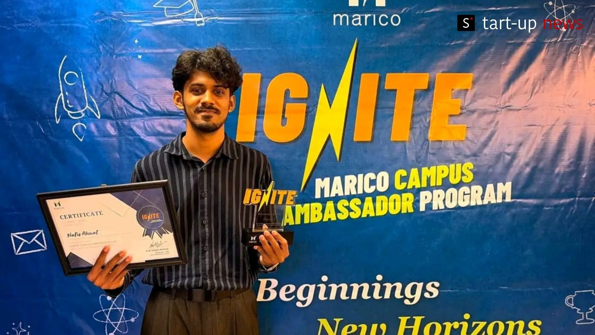 Nafiz Ahnaf Receives Marico Bangladesh’s Emerging Excellence Award.